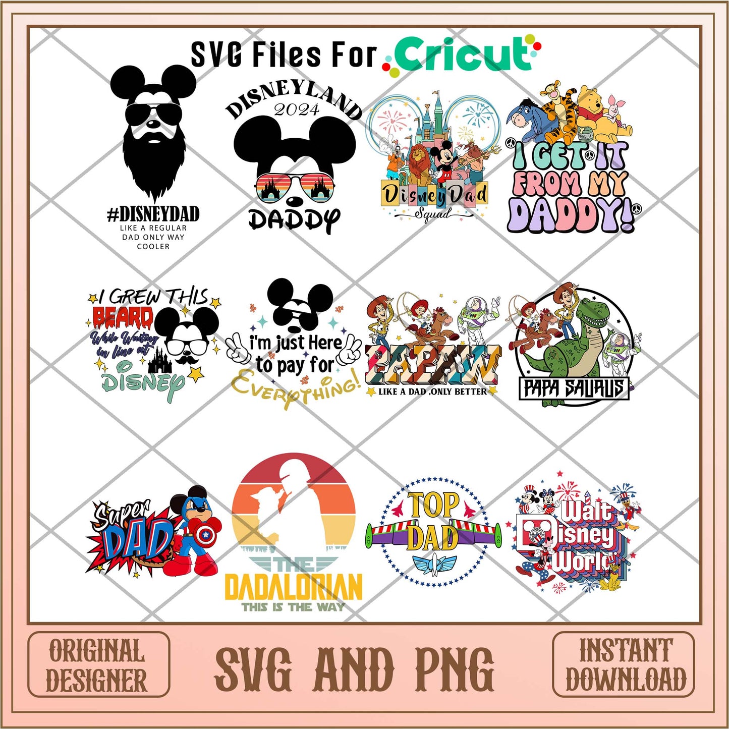 Disneyland daddy 2024 svg bundle