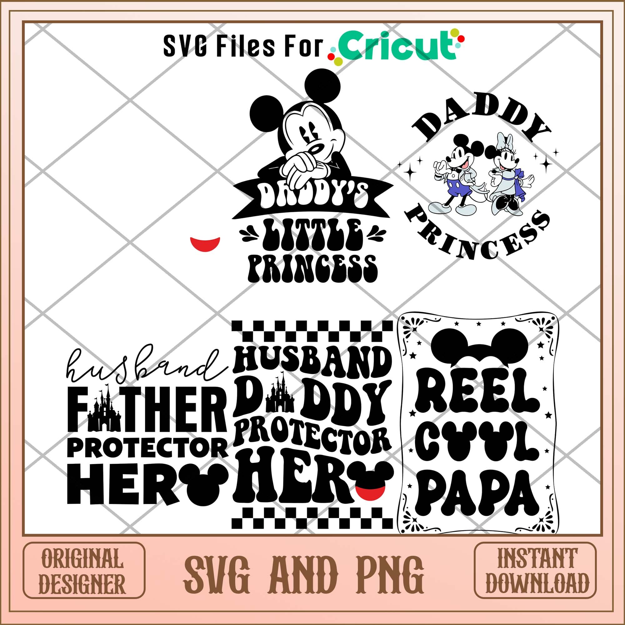 Disney Dad Sign Disney dad svg bundle ver 3, Instant download – svg files for cricut