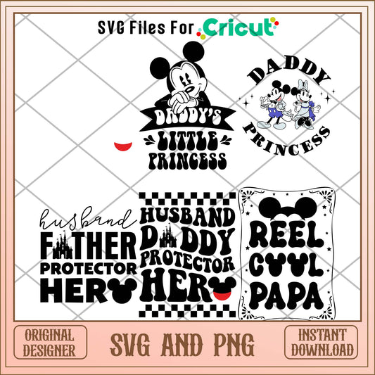 Disney dad svg bundle ver 3, Instant download