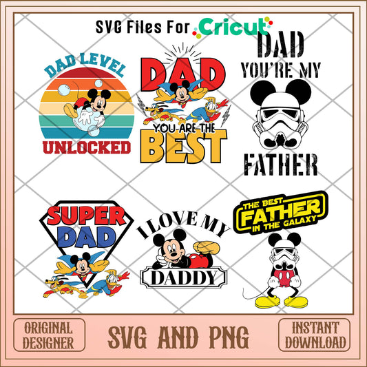 Disney dad svg bundle ver 5, Instant download