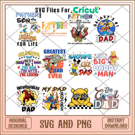 Disney greatest dad svg bundle 