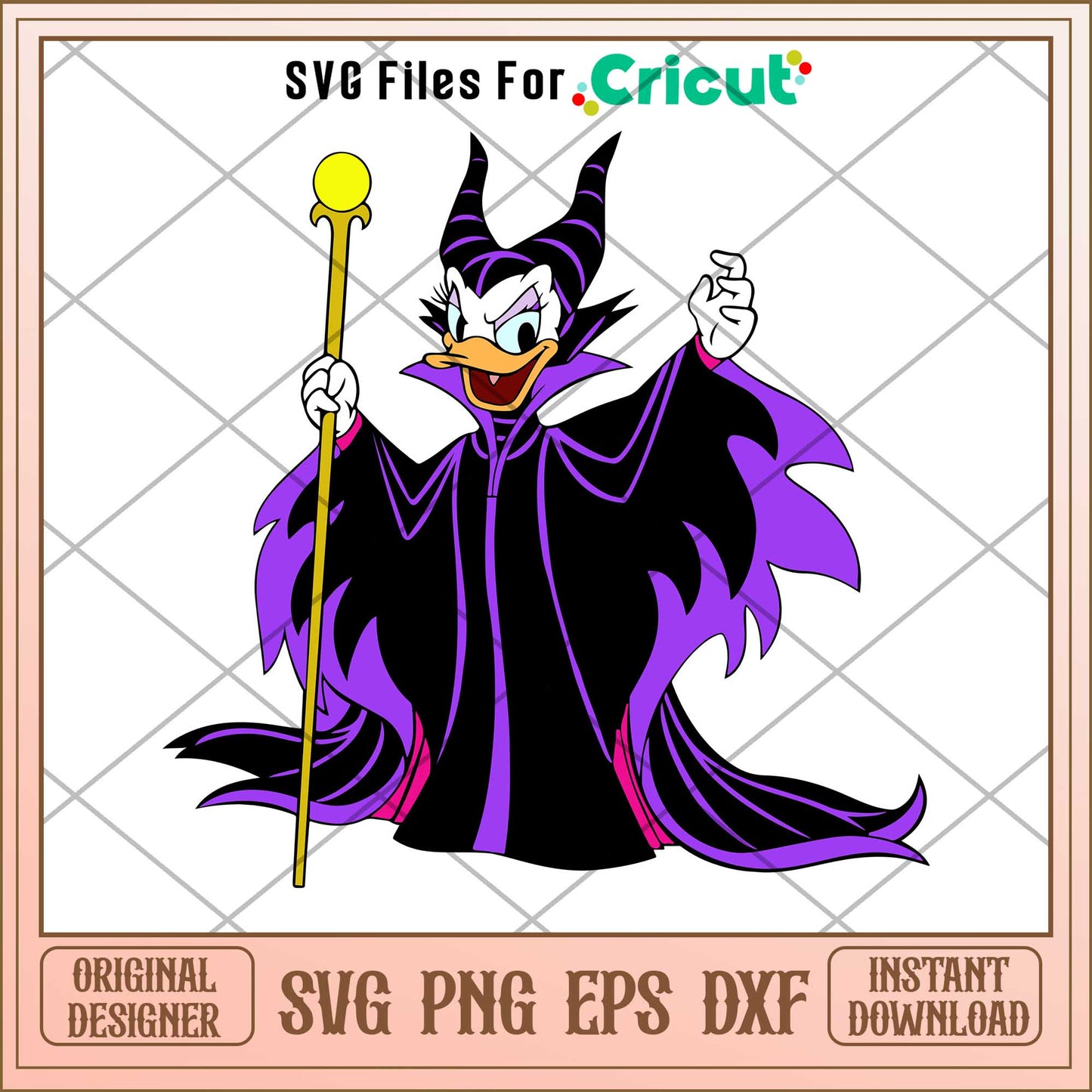 Disney daisy duck maleficent svg, Disney characters svg, Digital Download