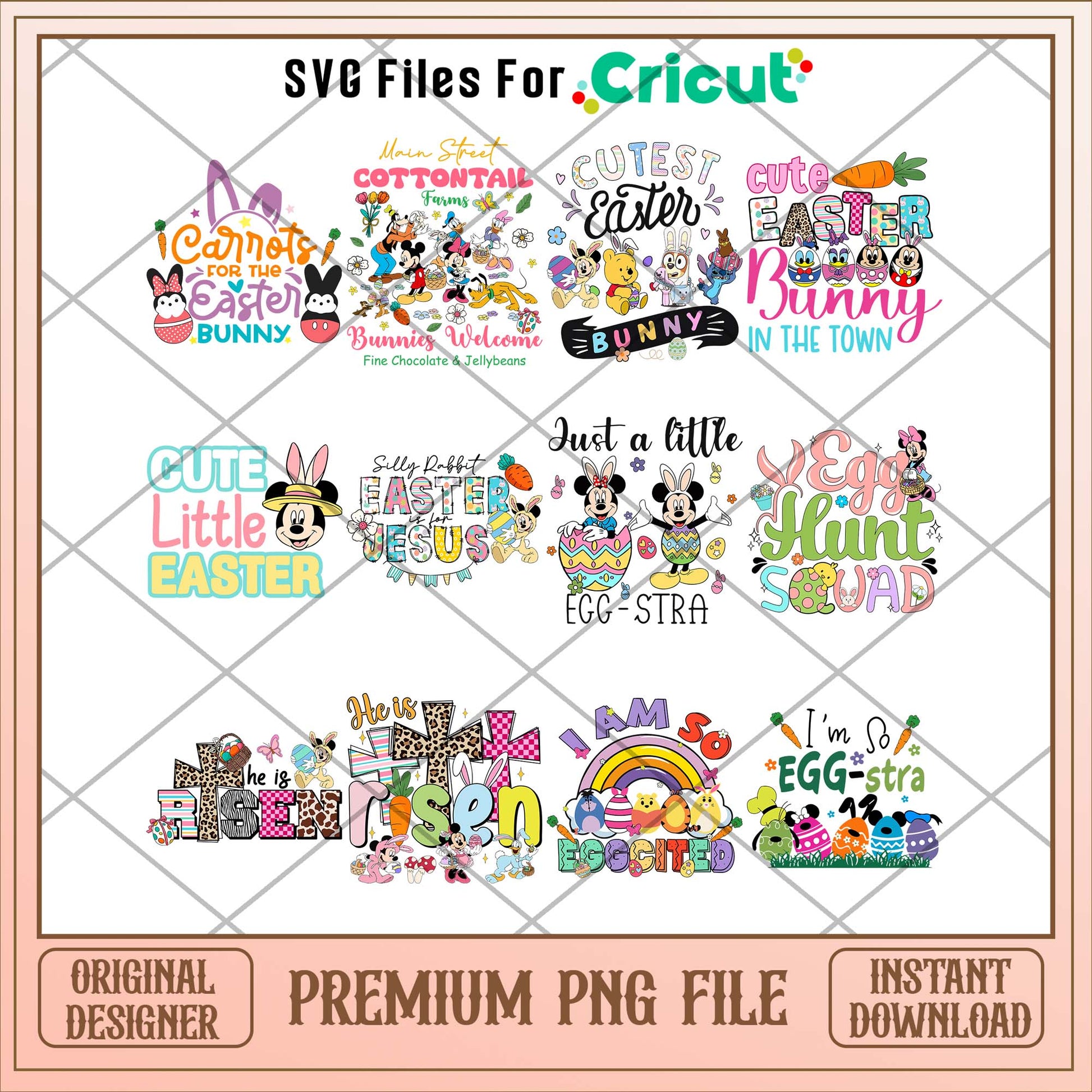 Disneyland Cute little Easter png bundle