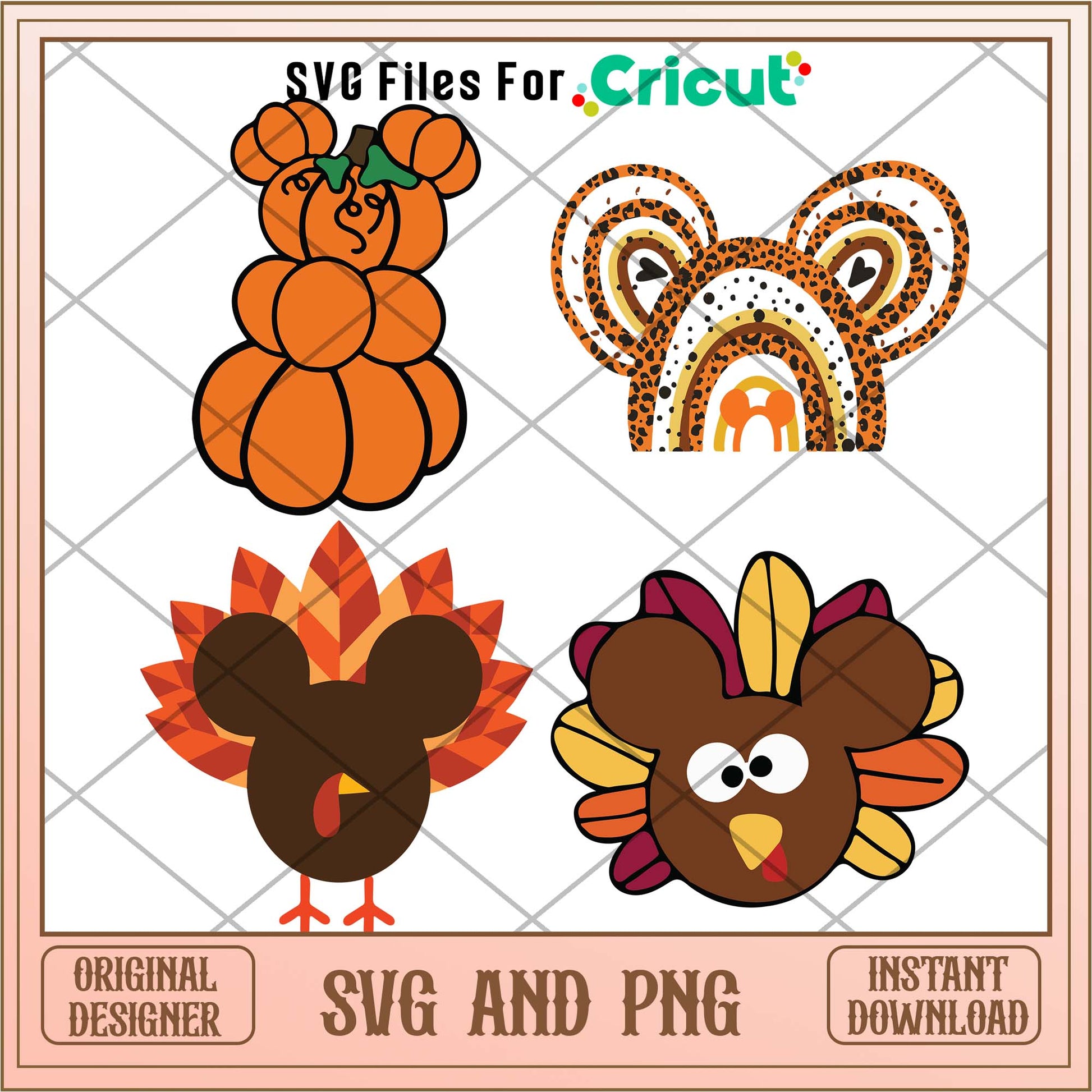 Disney Fall pumpkin and chicken SVG Bundle