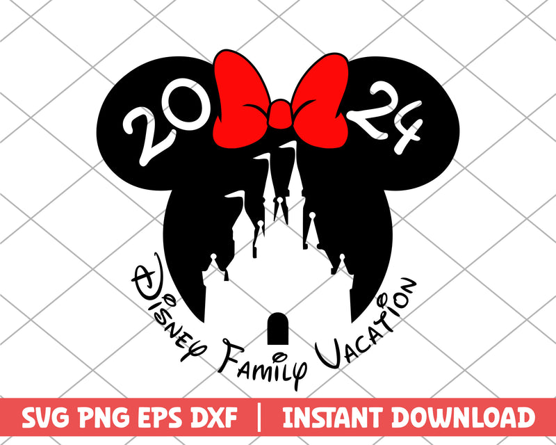 Disney family vacation 2024 black castle girl svg 