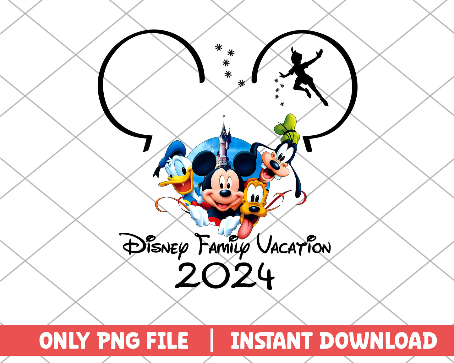 Disney family vacation 2024 disney png