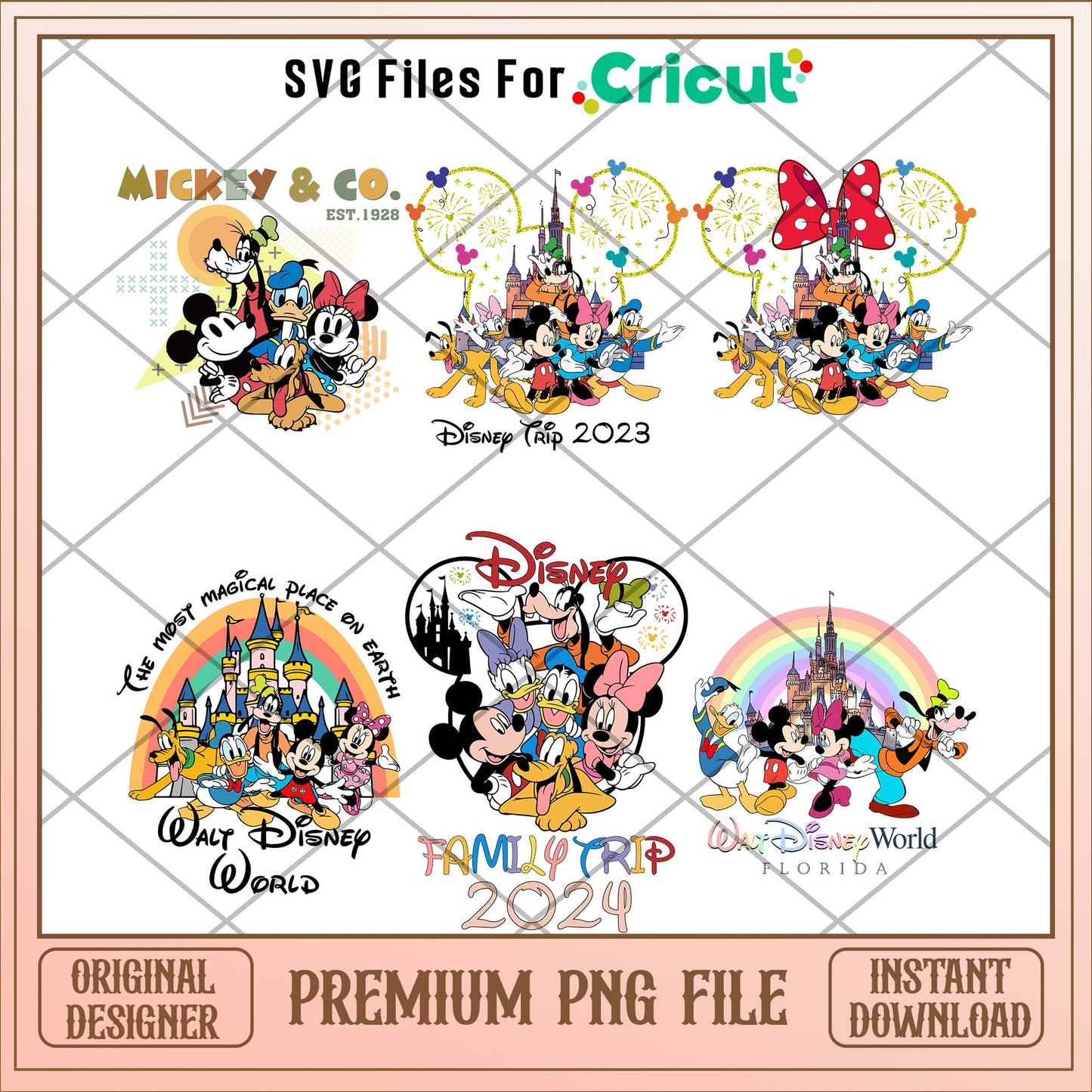 Disney world friends png bundle