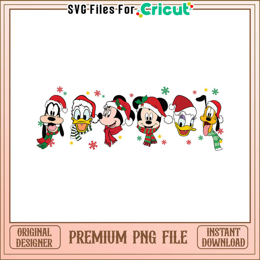 Disney funhouse scarf merry christmas png, daisy duck cartoon​ png