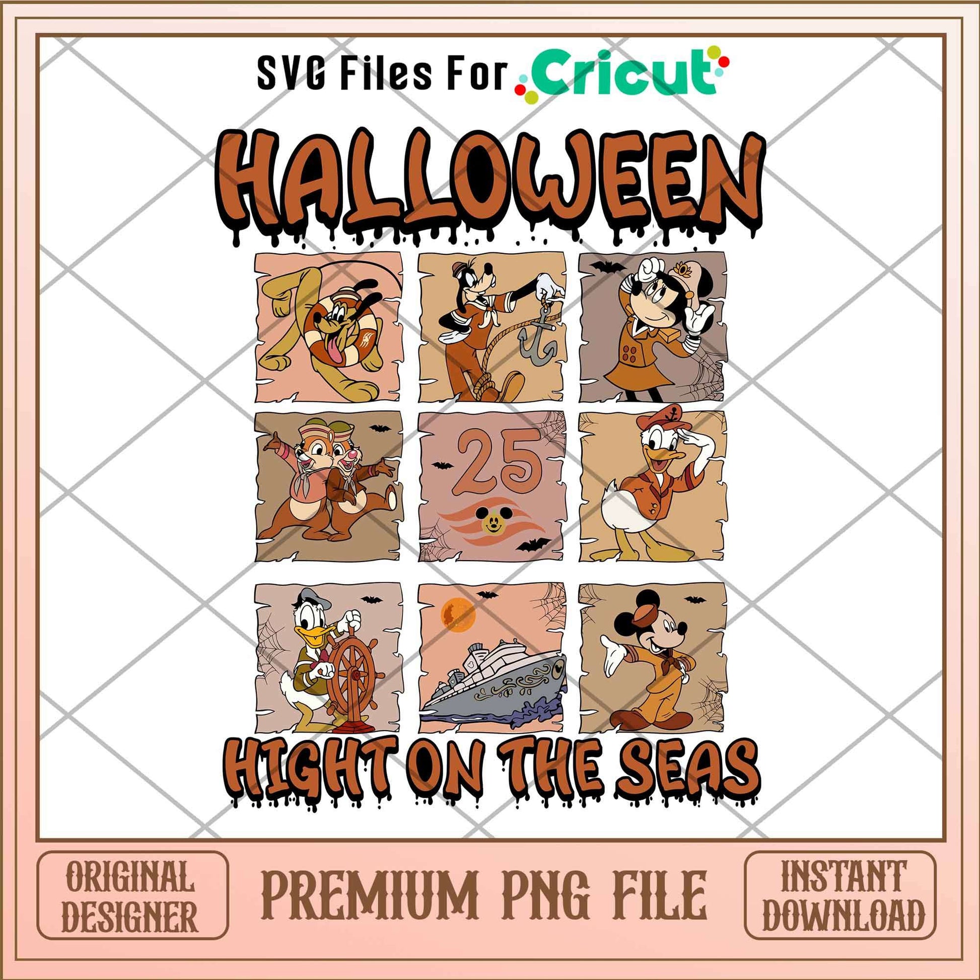 Disney halloween hight on the seas png, Disney characters png, Digital Download