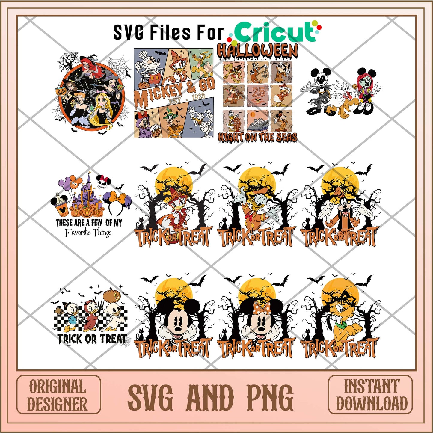 Disney Halloween trick or treat svg bundle