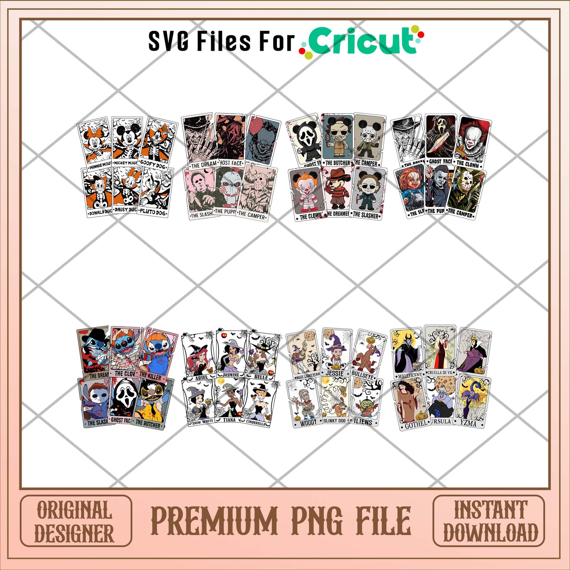 Disneyland halloween cards png bundle