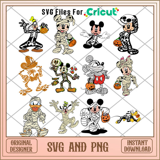 Walt Disney World Halloween mummy SVG bundle