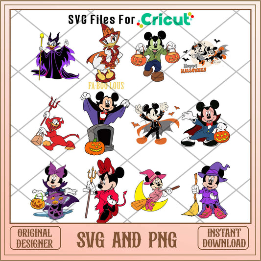 Disney Halloween vampire Svg Bundle