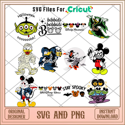 Disney halloween cosplay bundle, Halloween svg - Svgfileforcricut 