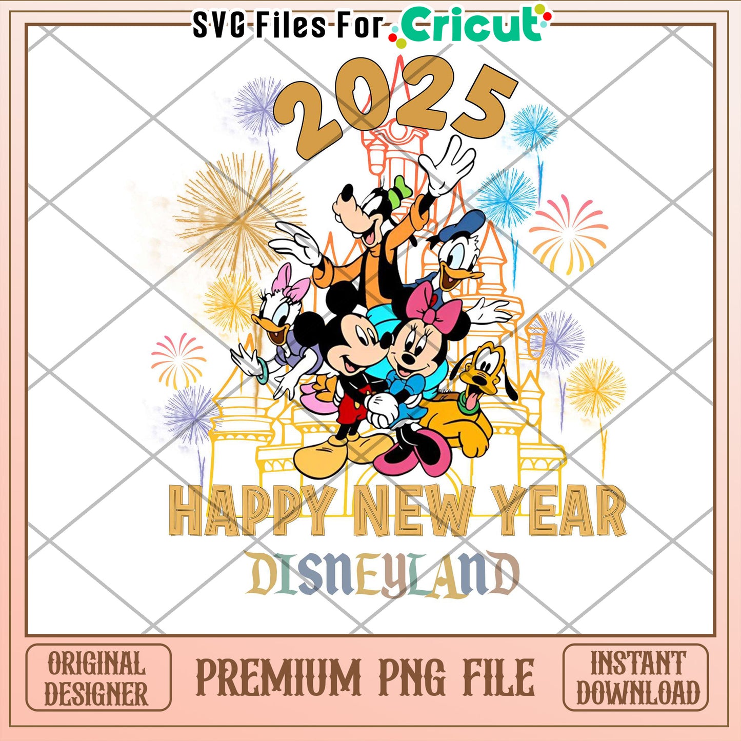 Disneyland 2025 New Year PNG