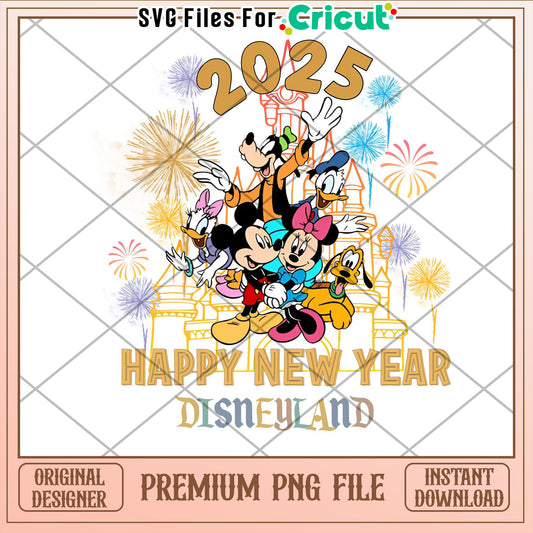 Disneyland 2025 New Year PNG