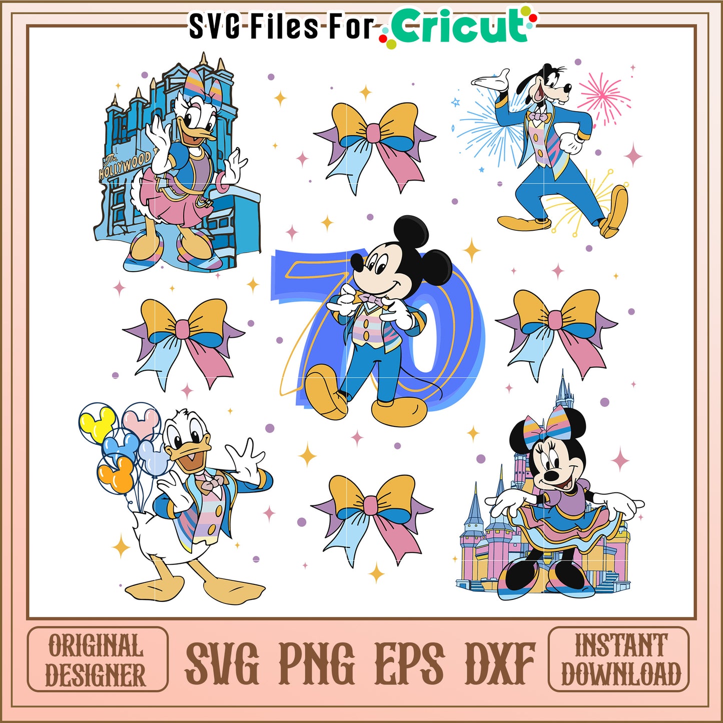 Disneyland 70th SVG Bundle Cricut Files