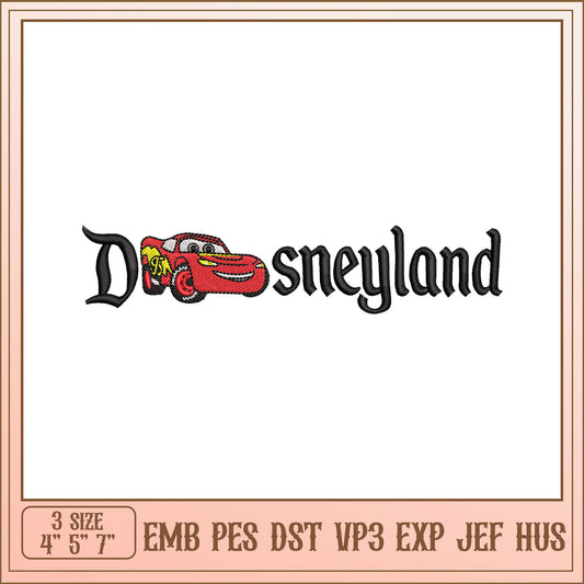 Disneyland Cars Embroidery Design
