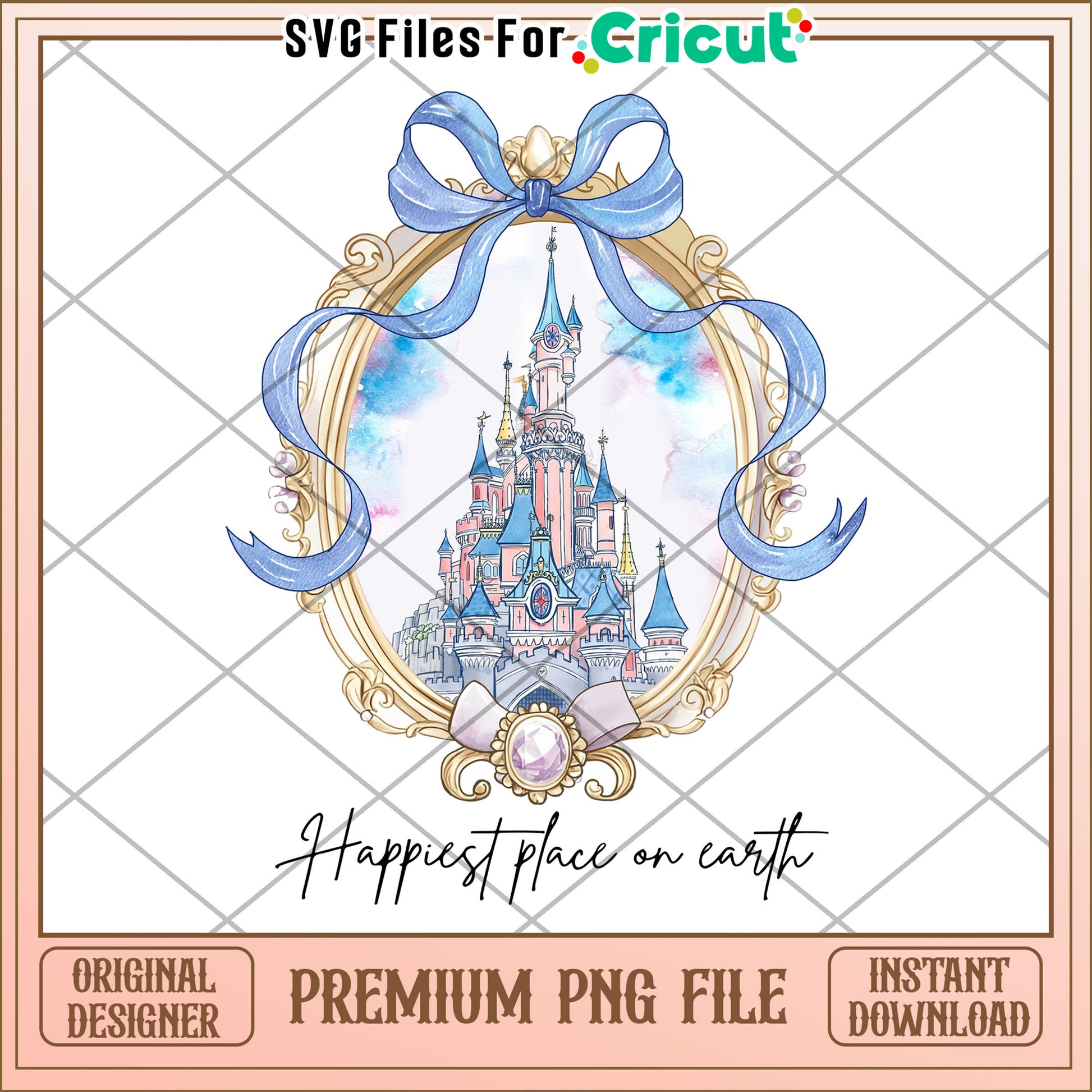 Disneyland Castle Watercolor PNG Printable
