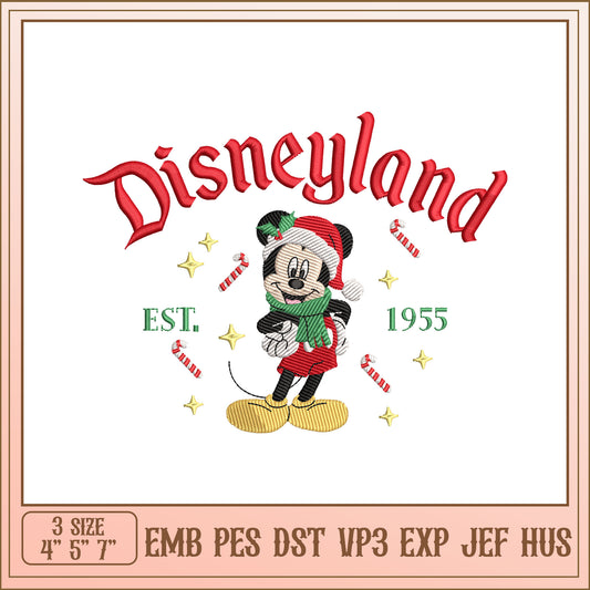 Disneyland Christmas Mickey Embroidery