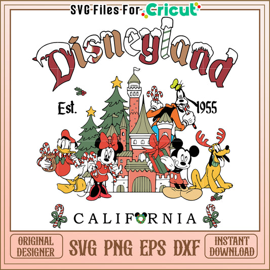 Disneyland Christmas SVG Design