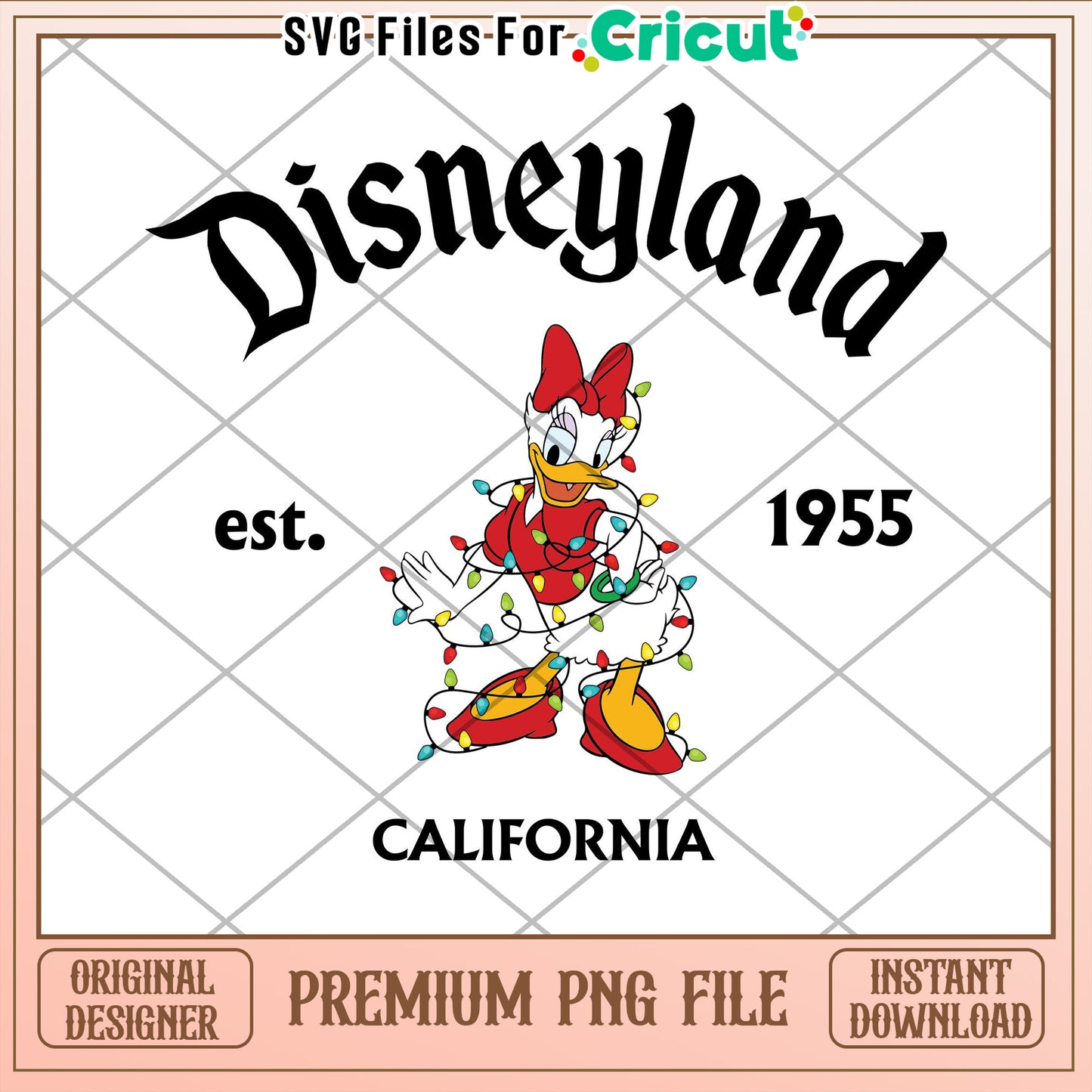 Disneyland Daisy PNG 1955 Christmas