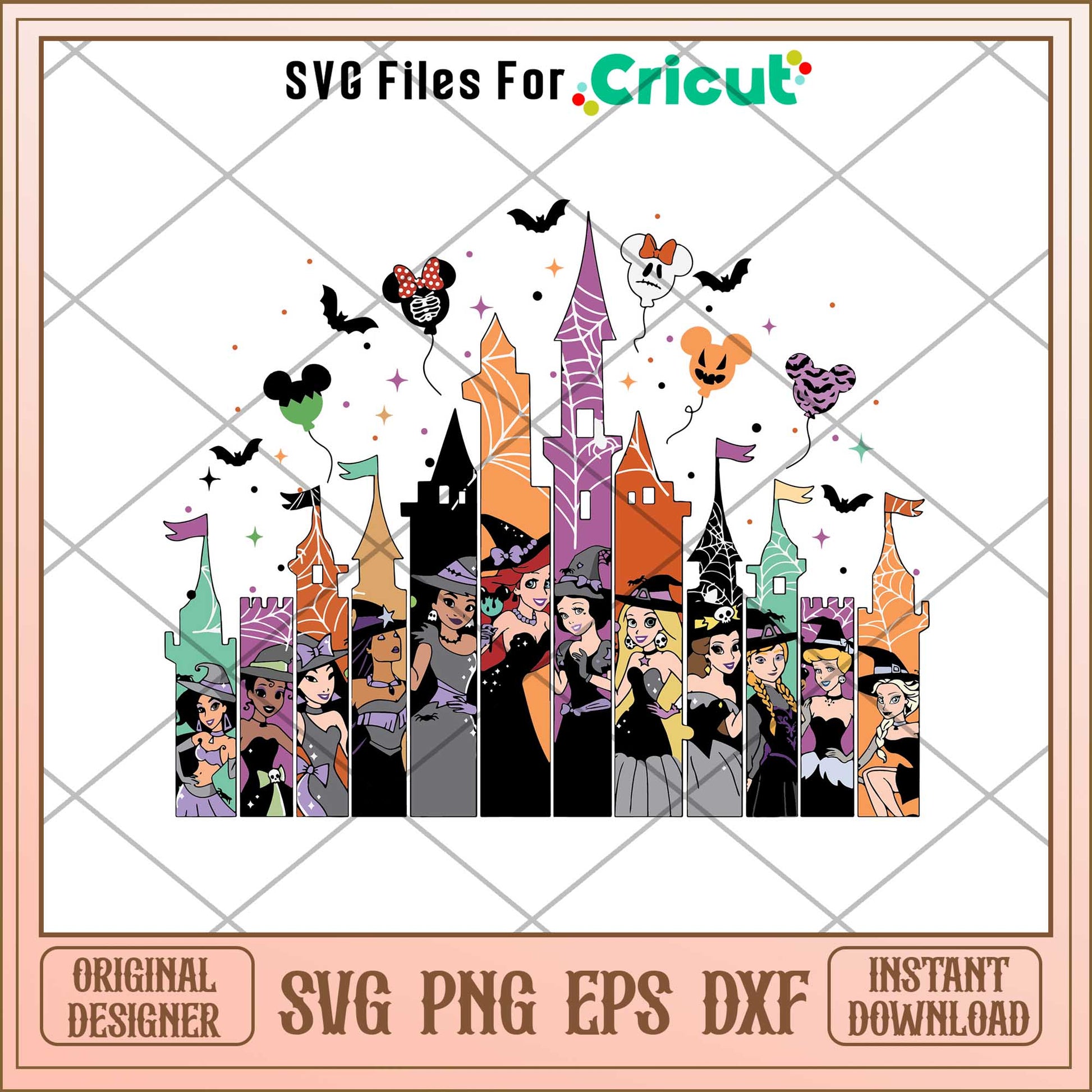Disneyland Disney Princess Halloween Svg, Disney princess name svg,   digital download