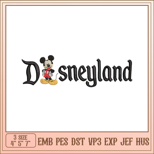 Disneyland Embroidery Design - Mickey Mouse