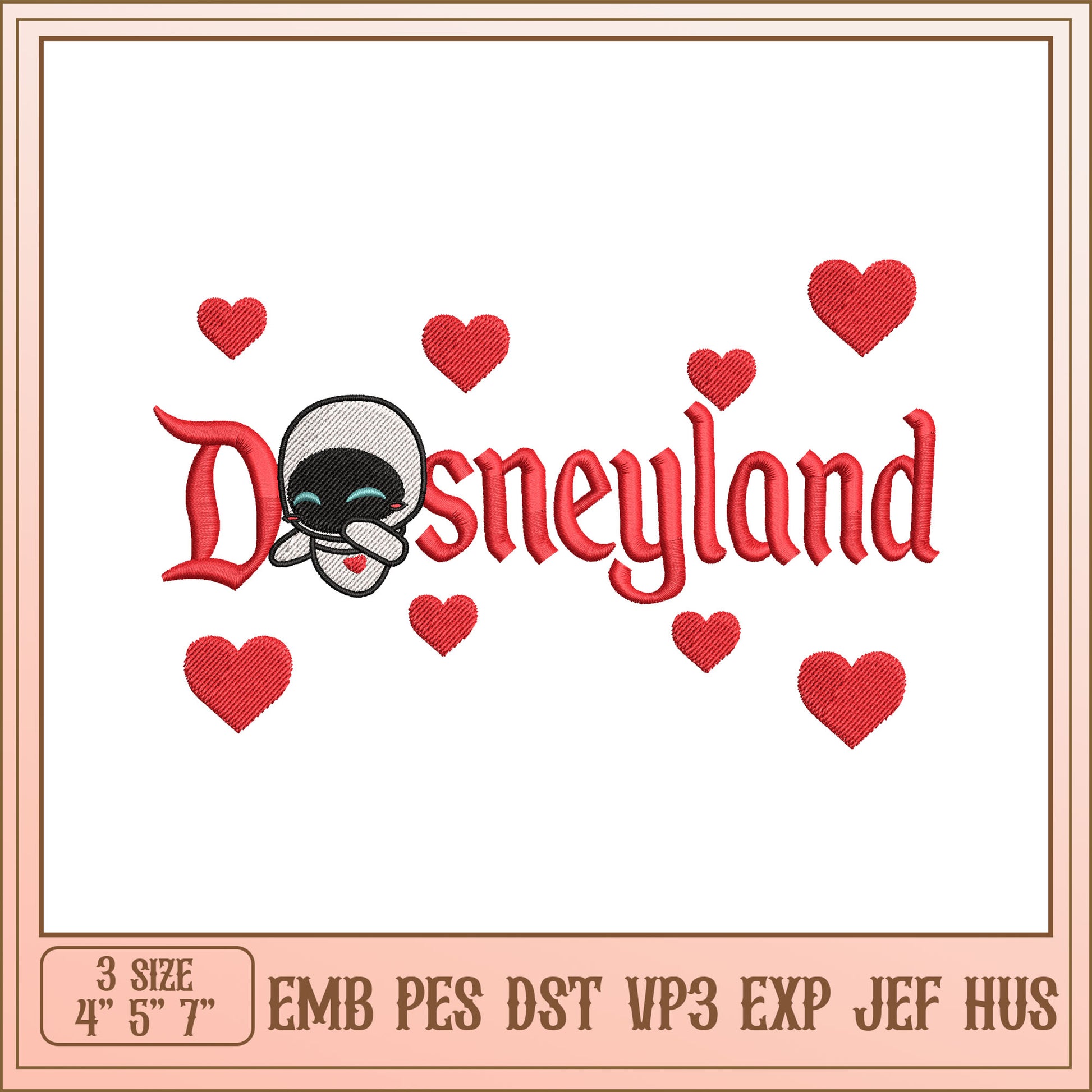 Disneyland Embroidery Design