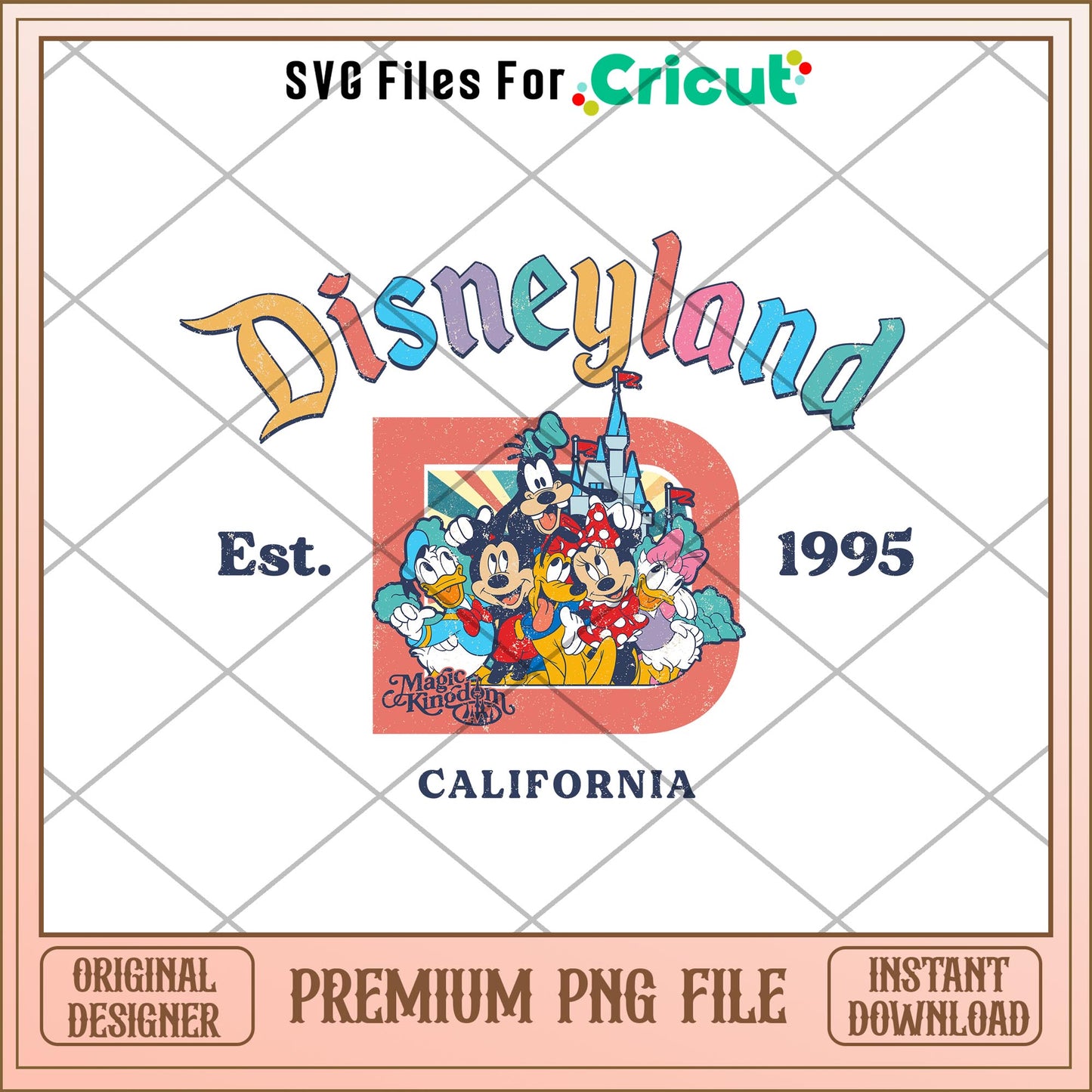 Disneyland Est 1955 California png, Disney characters png, Digital Download