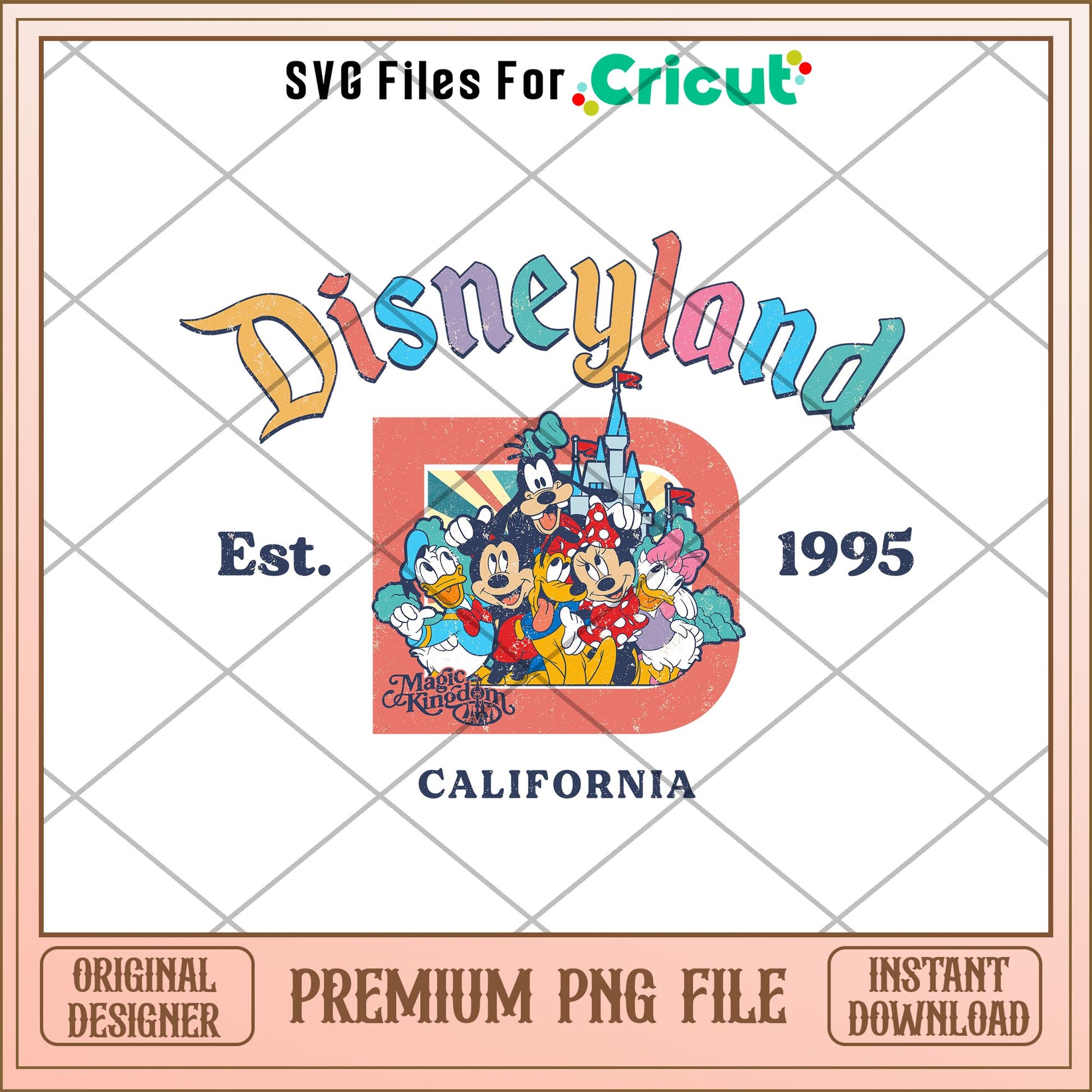 Disneyland Est 1955 California png, Disney characters png, Digital Download