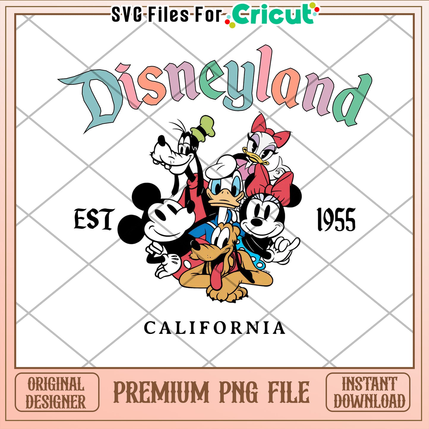 Disneyland Friends PNG  Instant Download