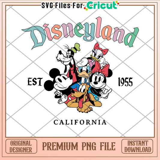 Disneyland Friends PNG  Instant Download