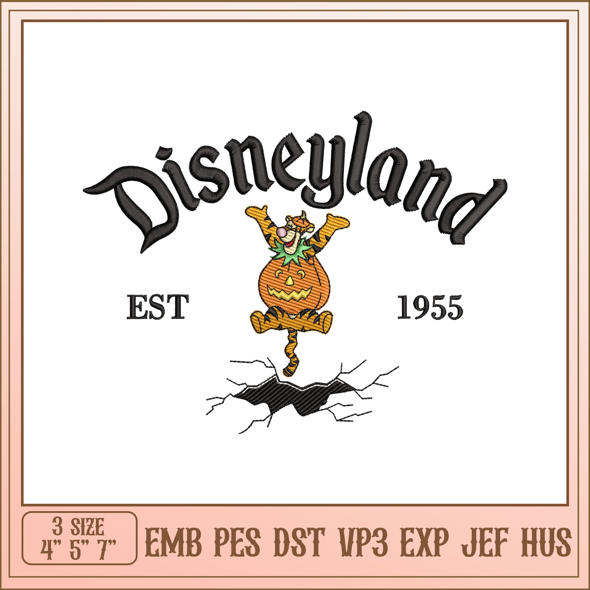 Disneyland Halloween Embroidery Design