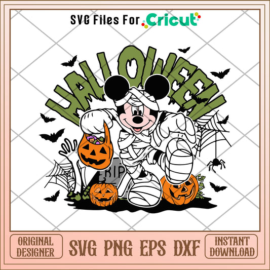 Disneyland Halloween Mouse Mummy svg, Disney characters svg, Digital Download