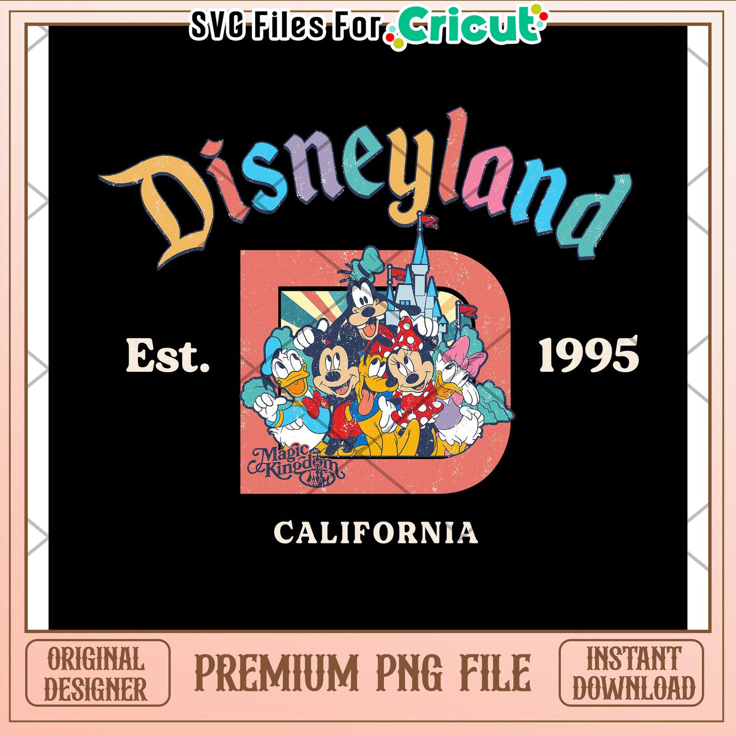 Disneyland PNG 1995 Vintage Design