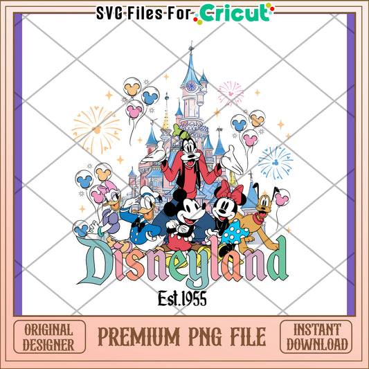 Disneyland PNG Design Mickey Mouse and Friends Art