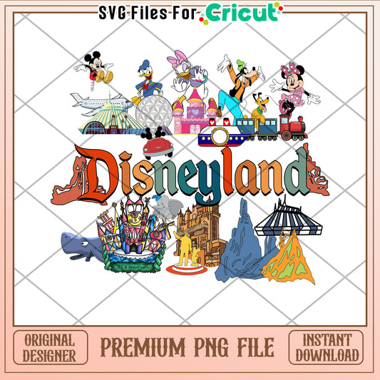 Disneyland PNG Sublimation Design