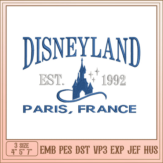 Disneyland Paris Embroidery Design