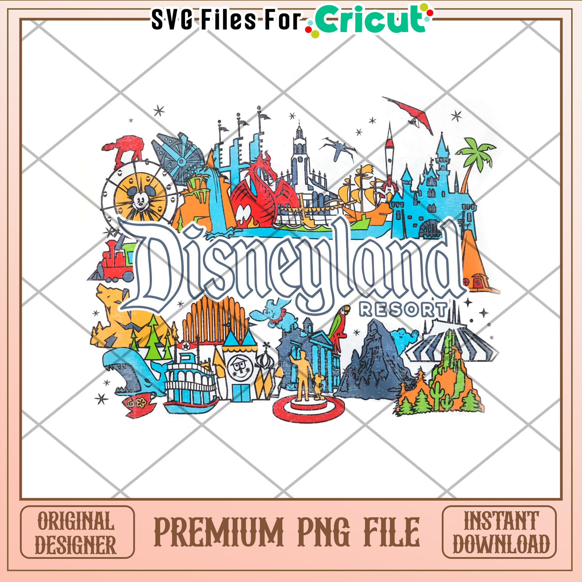 Disneyland Resort PNG Cricut File