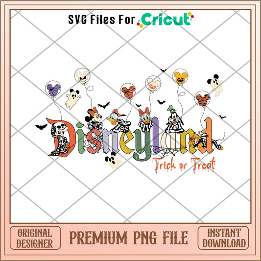 Disneyland Trick or Treat png, Disney characters png, Digital Download
