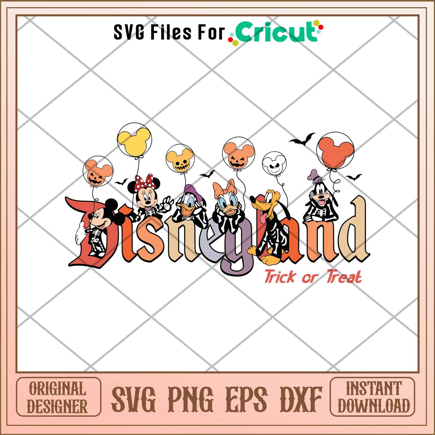 Disneyland Trick or treat mickey mouse halloween svg, Disney characters svg, Digital Download