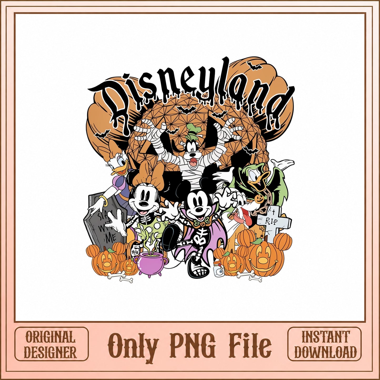 Disneyland Halloween Mickey Mouse PNG, Disney Characters, Pumpkin PNG