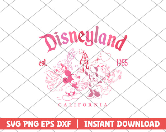 Disneyland est 1928 california disney svg