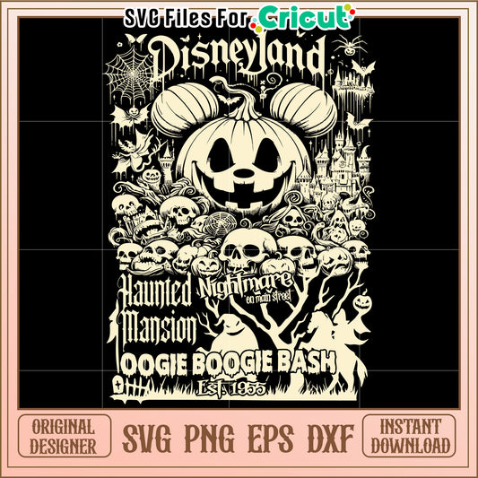 Disneyland halloween design svg, halloween svg, halloween disney svg