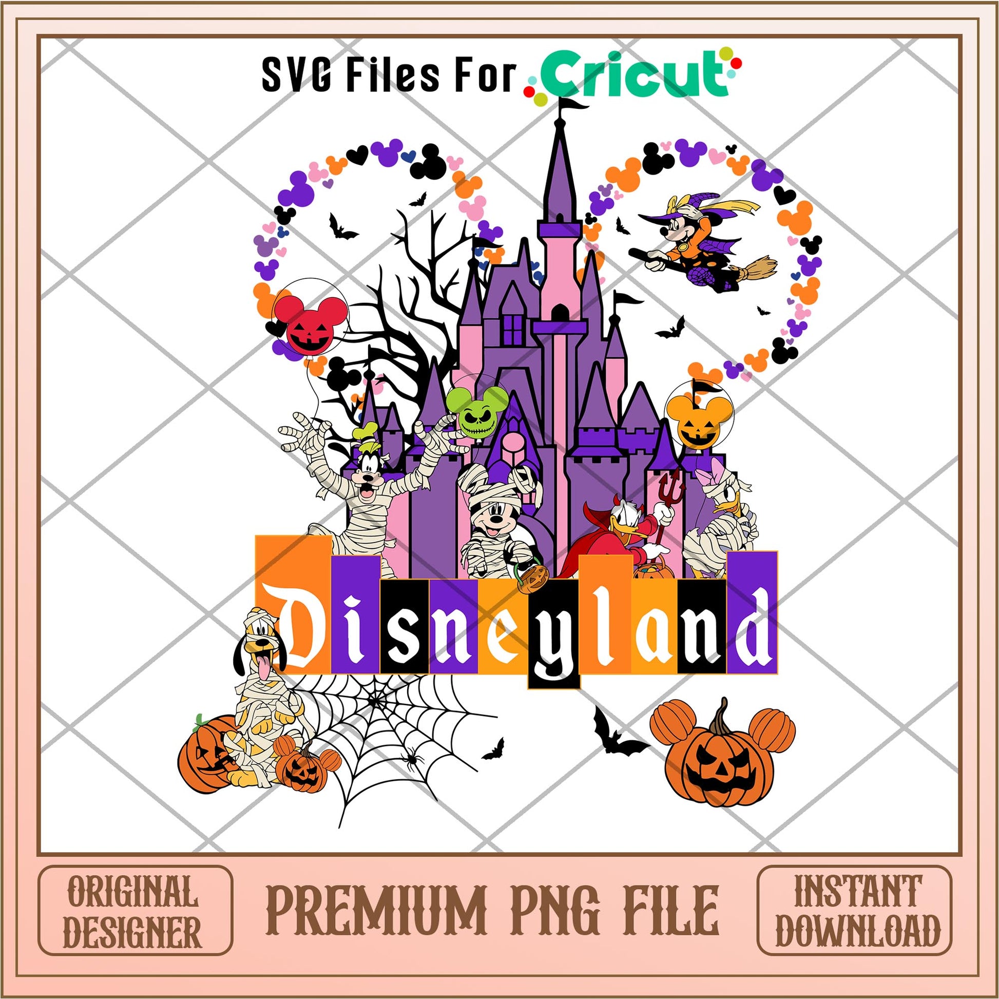 Disneyland halloween png, Disney characters png, Digital Download
