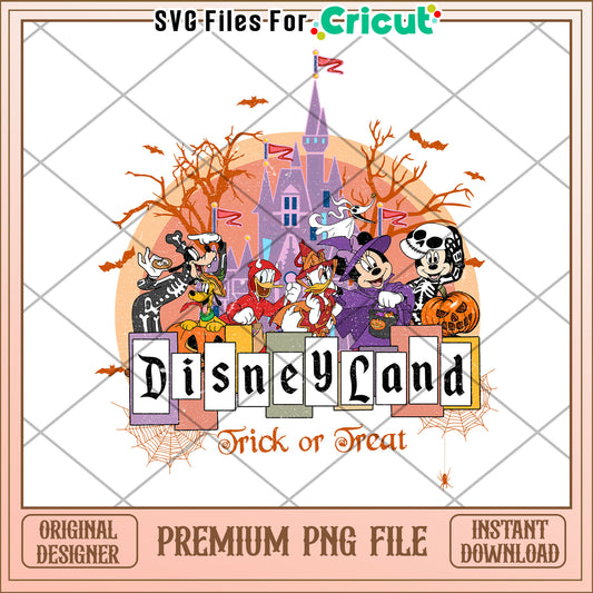 Disneyland mickey and friends png, halloween​ cartoons png, halloween decor png