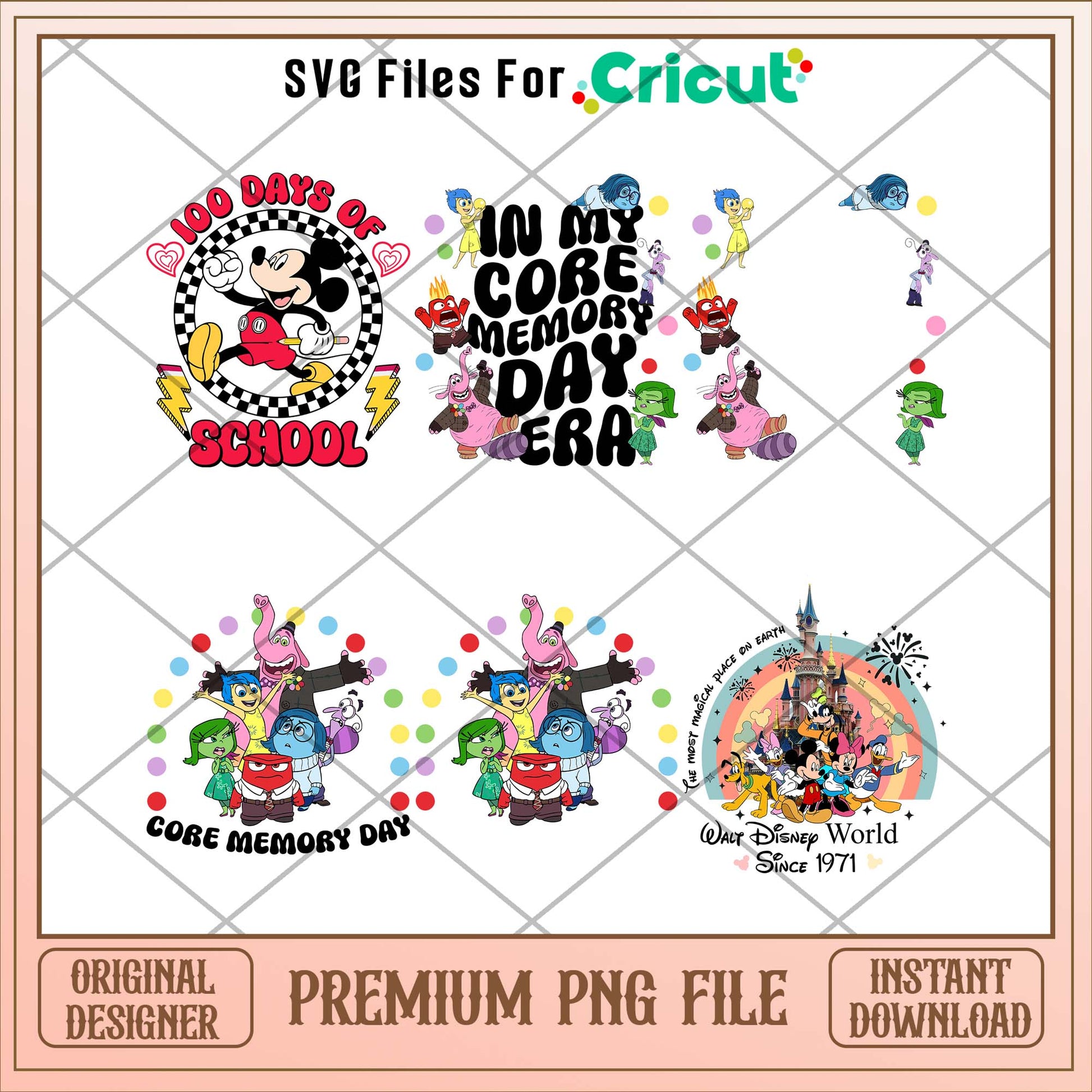 Disney memory day png bundle