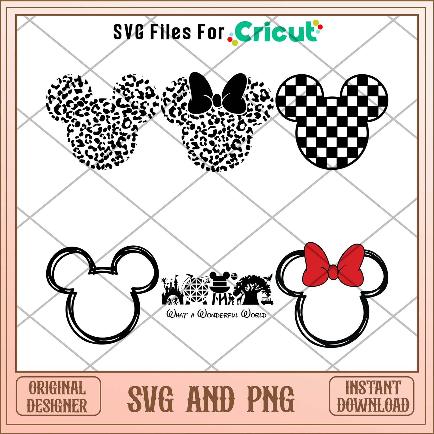 Disney mickey head art svg bundle 