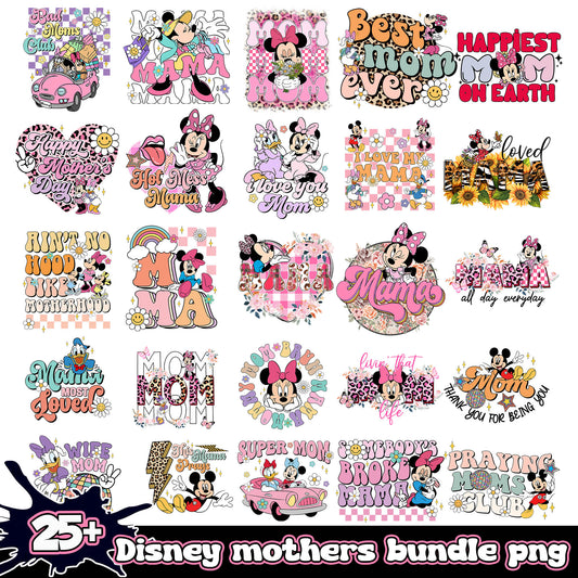 Minnie happy mother's day bundle png, minnie mama​​ png